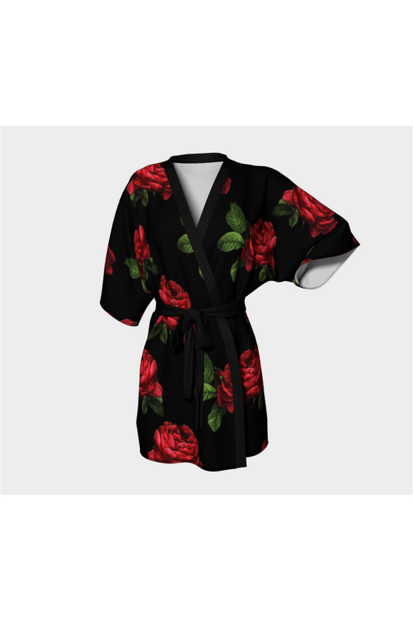 Red Rose Kimono Robe - Objet D'Art