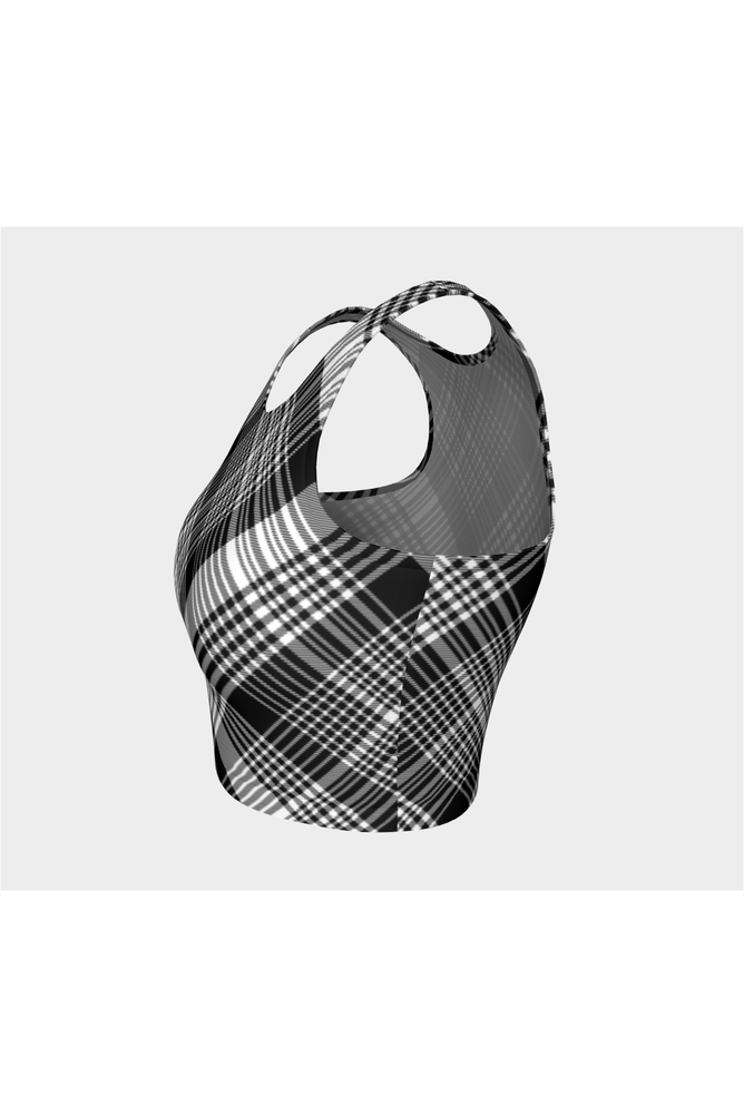 Black Plaid Athletic Top - Objet D'Art