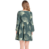 Lantern Sleeve Deep V-Neck Short Dress - Objet D'Art