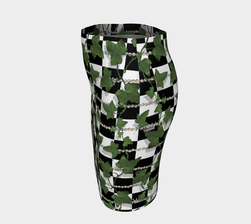 Ivy Pearls and Chess Queen Fitted Skirt - Objet D'Art