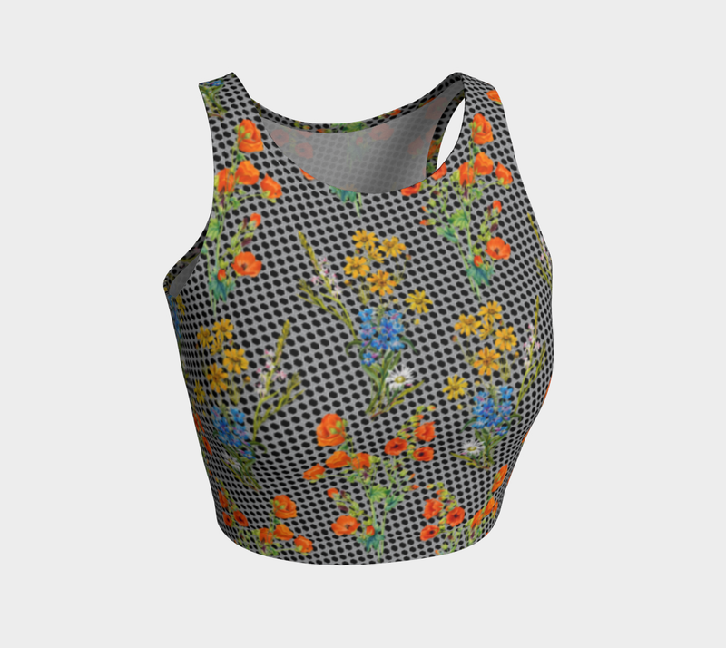 Floral Network Crop Top - Objet D'Art