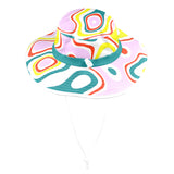 light pine green solid print Wide Brim Bucket Hat - Objet D'Art