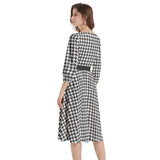 Boat Neck Belted Flared Dress - Objet D'Art