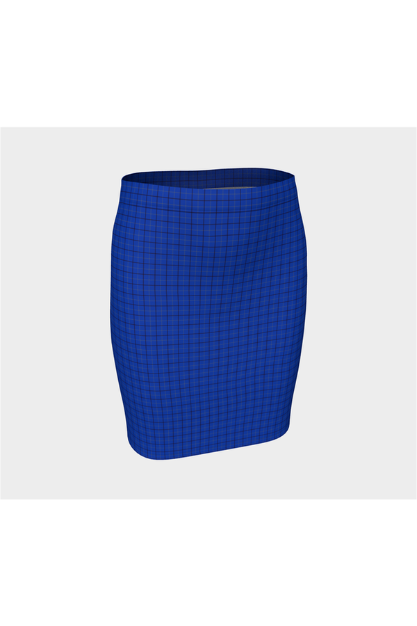 Let's Gogh Blue Fitted Skirt - Objet D'Art