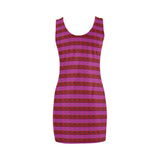 greek key fuchsia print 1 Medea Vest Dress (Model D06) - Objet D'Art
