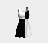 Black and White Flare Dress - Objet D'Art