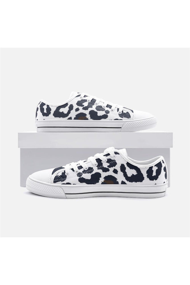 Leopard Print Unisex Low Top Canvas Shoes - Objet D'Art