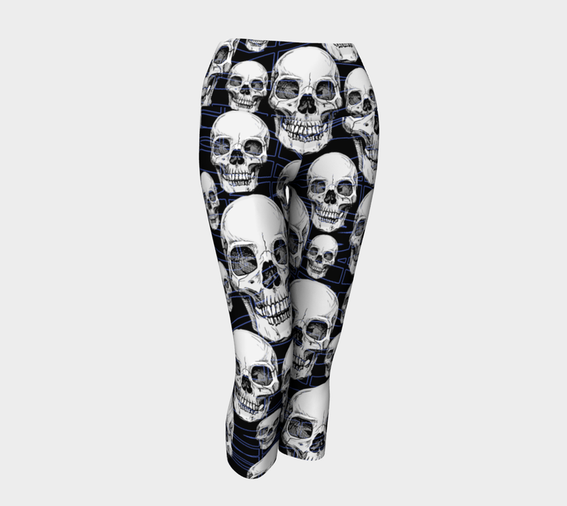Skull Nation yoga Capris - Objet D'Art