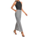 Halter Neck Buckle Belted Jumpsuit - Objet D'Art