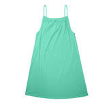 mint print Drawstring Neck Sleeveless Dress (Model D68) - Objet D'Art