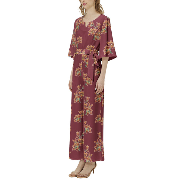 Tiger Lily Dolman Sleeve Belted Wide Leg Jumpsuit - Objet D'Art