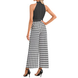 Halter Neck Buckle Belted Jumpsuit - Objet D'Art