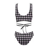 lav 3 print 3A Cross String Bikini Set (Model S29) - Objet D'Art