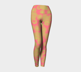 Dark Pink and Green Yoga Leggings - Objet D'Art