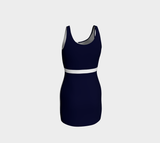 Skull Face Two-Tone Bodycon Dress - Objet D'Art