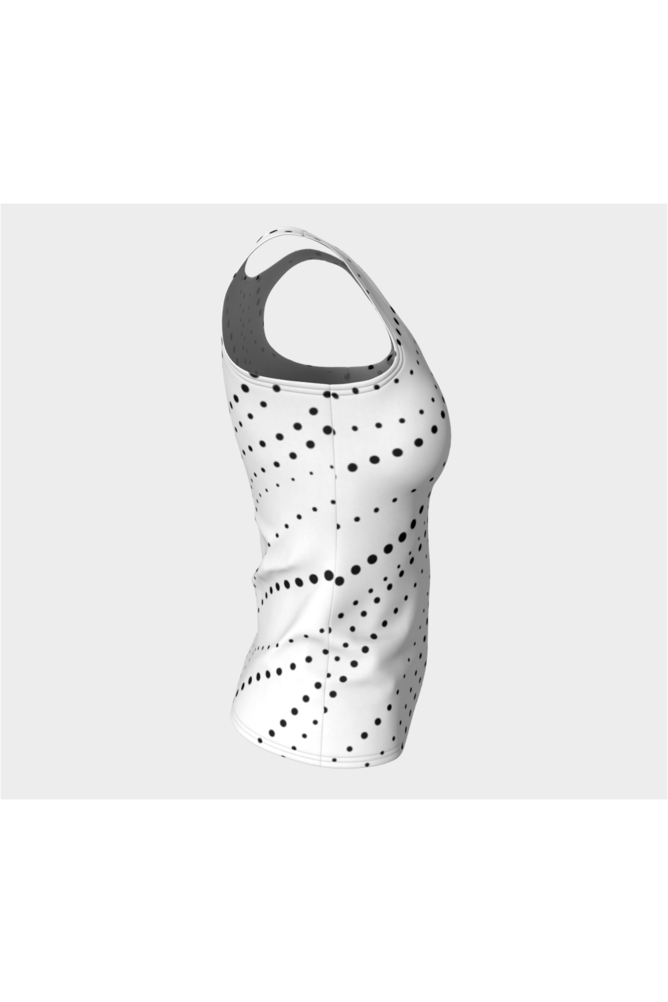 Wavy Dot Matrix Fitted Tank Top - Objet D'Art