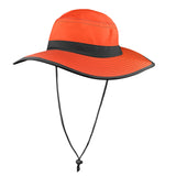 burnt orange gradient top print Wide Brim Bucket Hat - Objet D'Art