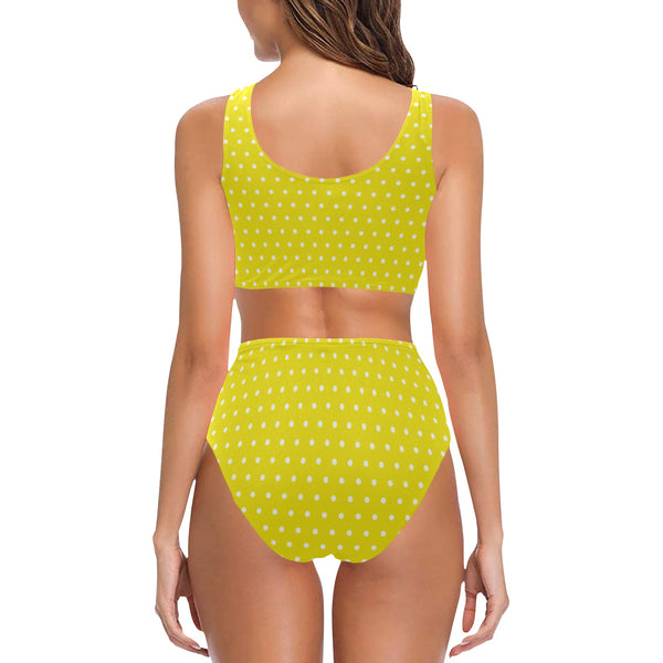Sunshine Yellow Chest Bowknot Bikini Swimsuit - Objet D'Art