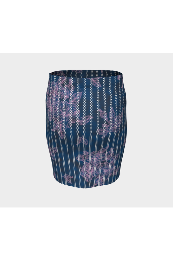 Pink Floral Fitted Skirt - Objet D'Art