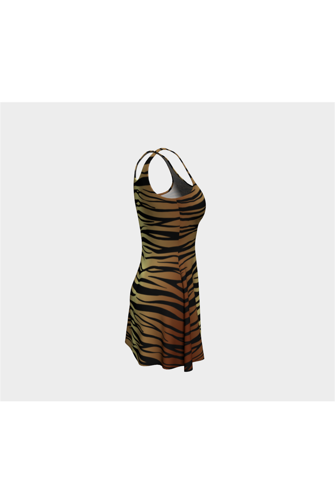 Golden Tiger Flare Dress - Objet D'Art