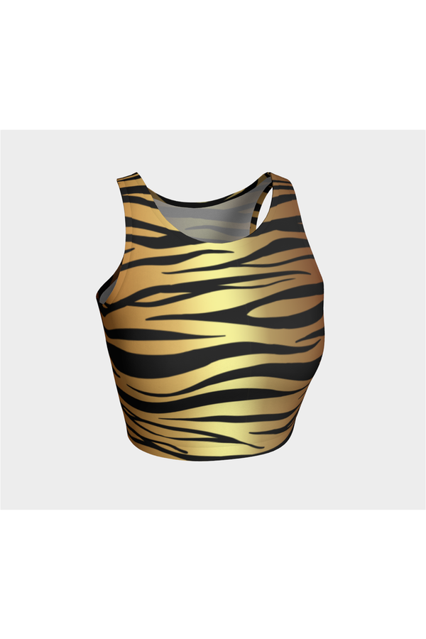 Golden Tiger Print Athletic Top - Objet D'Art