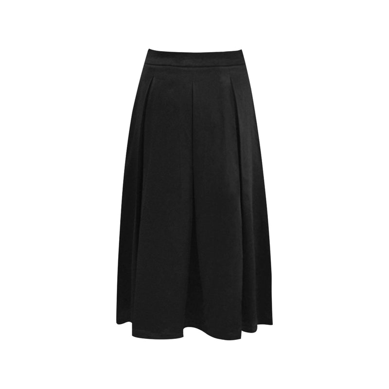Jet Black Mnemosyne Women's Crepe Skirt - Objet D'Art