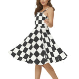 Sleeveless Square Neck Flare Hem Midi Dress - Objet D'Art