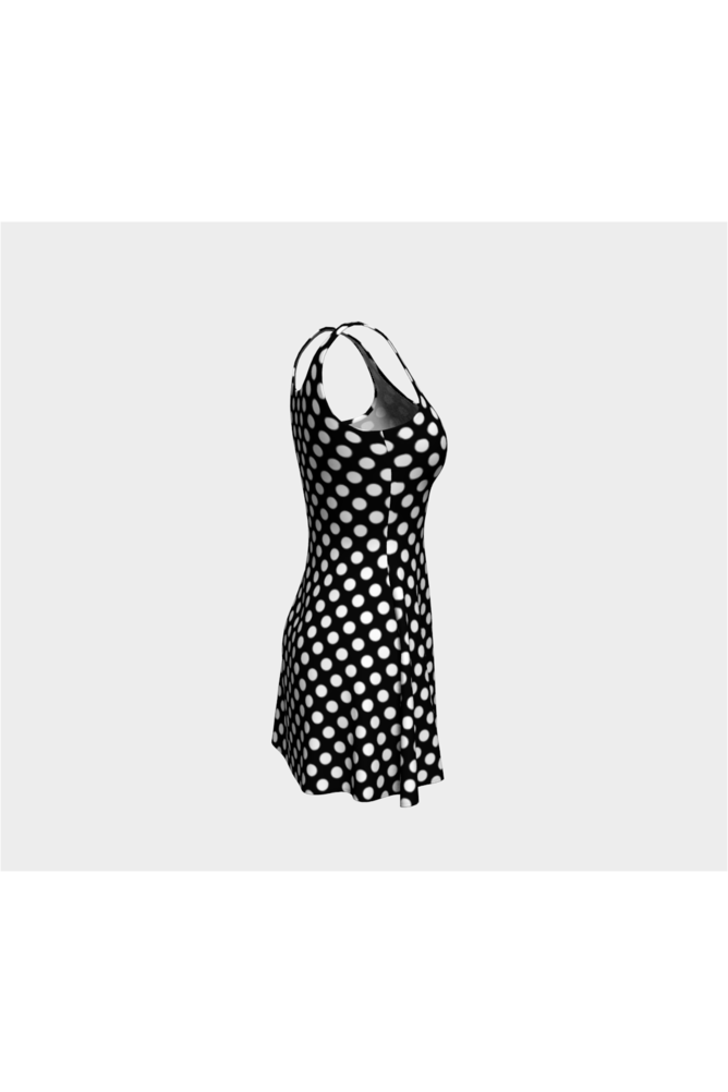 Black & White Polkadot Flare Dress - Objet D'Art