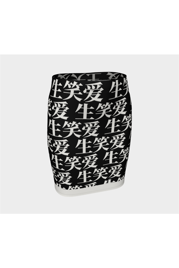 Live Laugh Love Fitted Skirt - Objet D'Art
