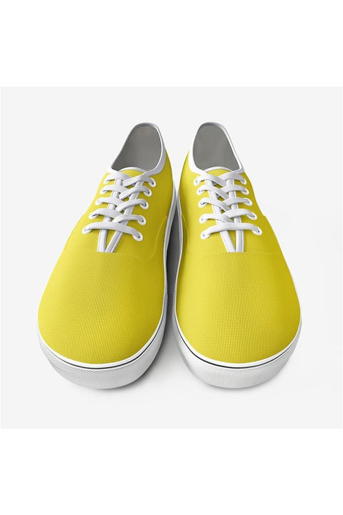 Kente Yellow Unisex Canvas Shoes - Objet D'Art