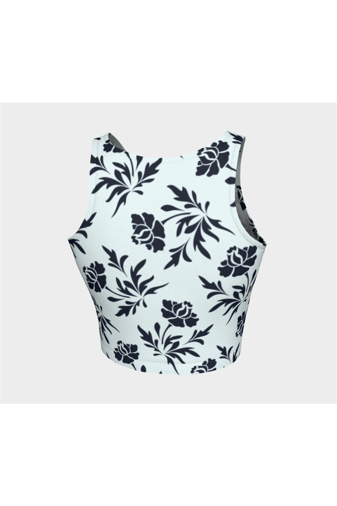 Floral Blue Athletic Top - Objet D'Art