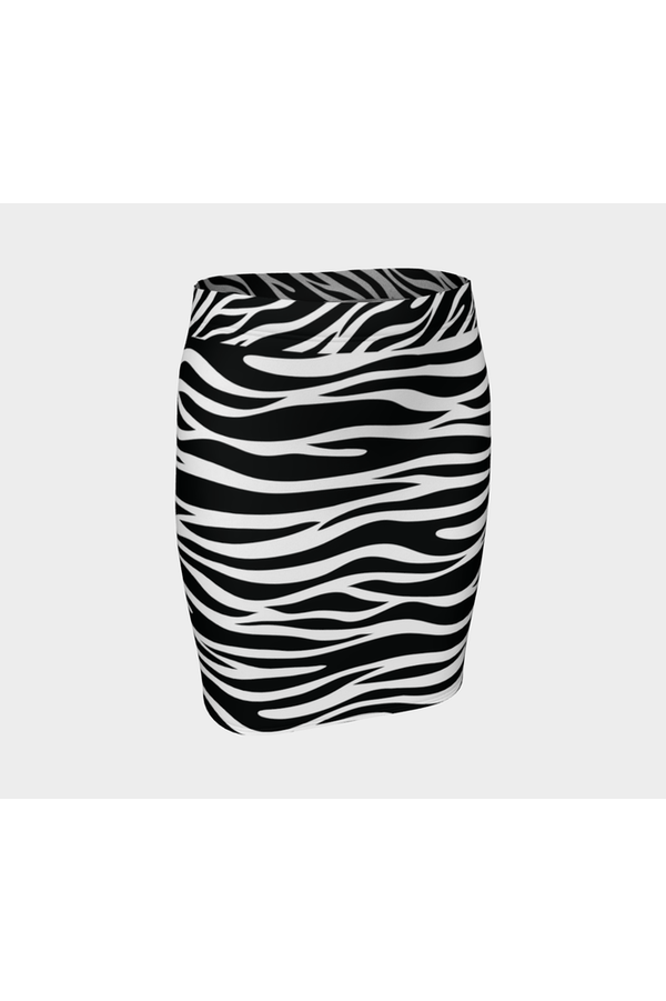 Zebra Print Fitted Skirt - Objet D'Art