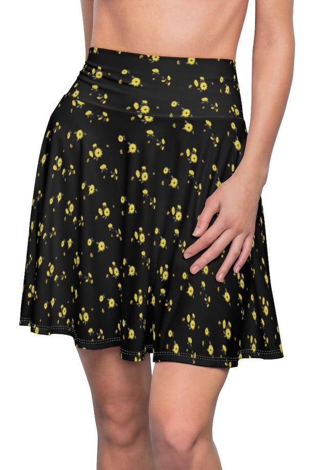 Floral Women's Skater Skirt - Objet D'Art