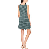 heart wheels print Thea Sleeveless Skater Dress(Model D19) - Objet D'Art