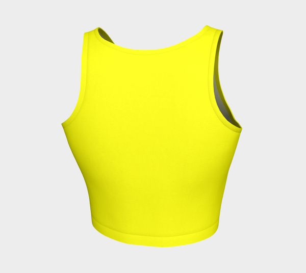 Bright Yellow Athletic Crop Top - Objet D'Art