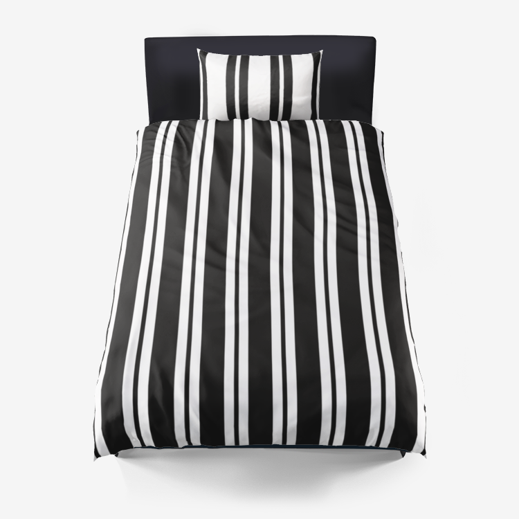 Striped Microfiber Duvet Cover - Objet D'Art