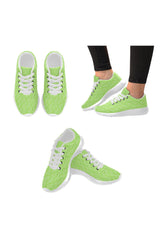 Maze Green White Women’s Running Shoes (Model 020) - Objet D'Art