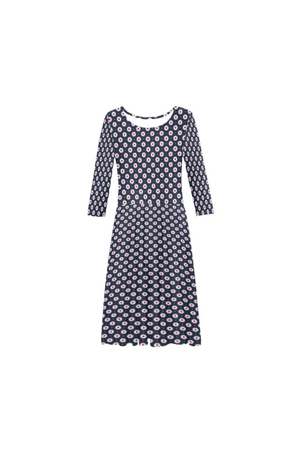 test skirt 3 Elbow Sleeve Ice Skater Dress (D20) - Objet D'Art