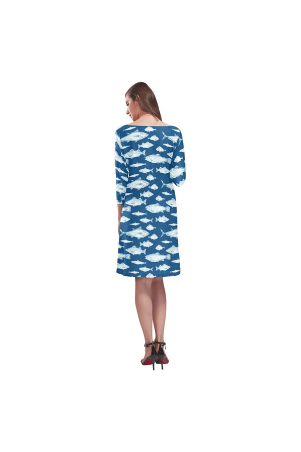 Keep Swimming Rhea Loose Round Neck Dress - Objet D'Art