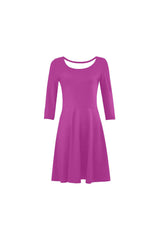 Purple 3/4 Sleeve Sundress (D23) - Objet D'Art