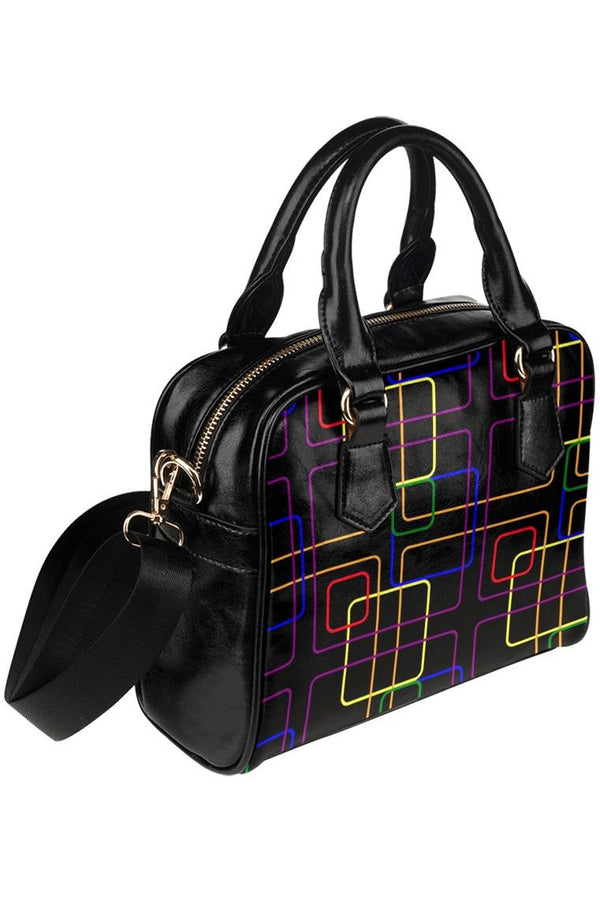 MultiColor Lock Shoulder Handbag - Objet D'Art