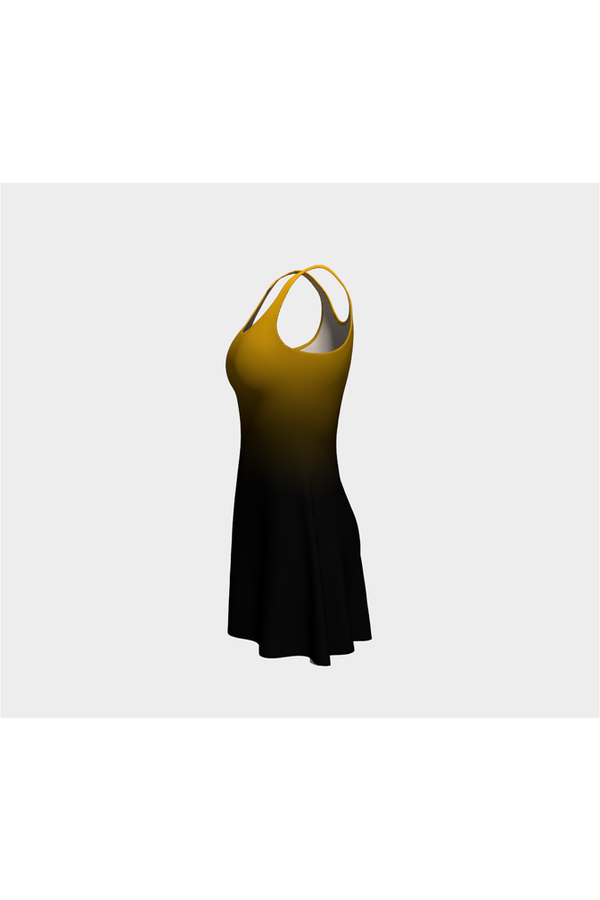 Fade Gold to Black Flare Dress - Objet D'Art Online Retail Store