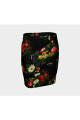 Floral Midnight Fitted Skirt - Objet D'Art