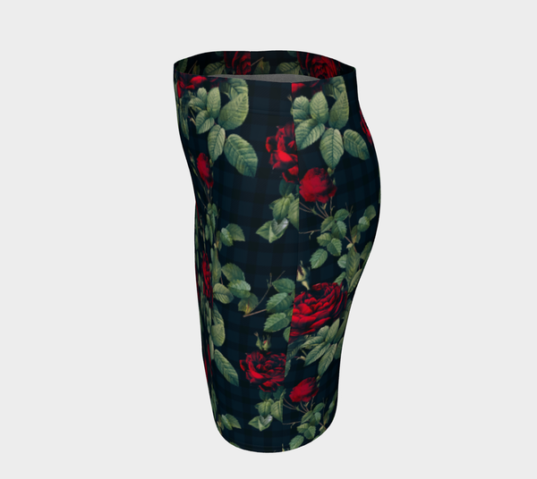 Rose Print Fitted Skirt - Objet D'Art