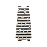 cats bw striped print 2 yoga_leggings_template-Recovered-Recovered copy Sleeveless A-Line Pocket Dress (Model D57) - Objet D'Art