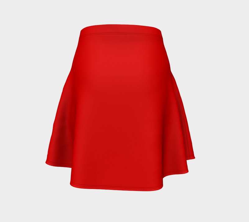 Bright Red Flare Skirt - Objet D'Art