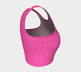 Pink Polka Dot Athletic Crop Top - Objet D'Art