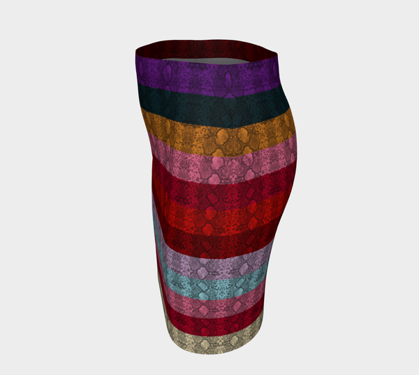 Rainbow Striped Fitted Skirt - Objet D'Art