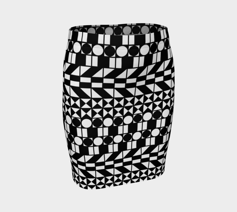 Geo Fun Fitted Skirt - Objet D'Art