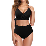 black 2 9k Knot Side Bikini Swimsuit (Model S37) - Objet D'Art